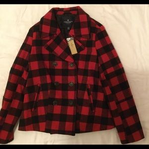 American Eagle Plaid Coat